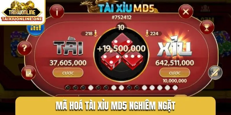 Mã hóa tài xỉu MD5 nghiêm ngặt