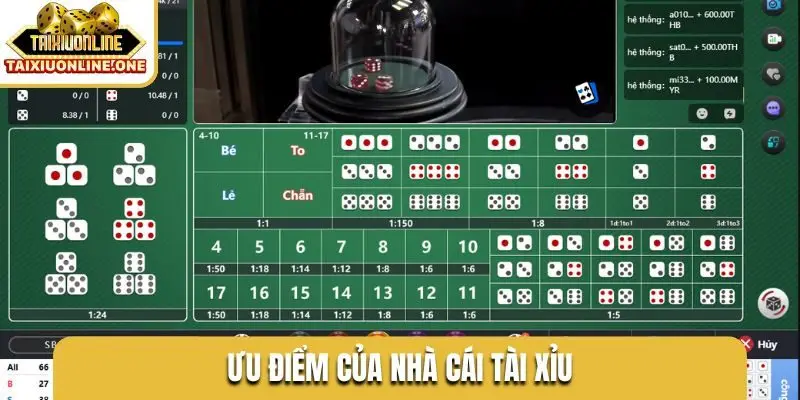 Ưu điểm của nhà cái tài xỉu